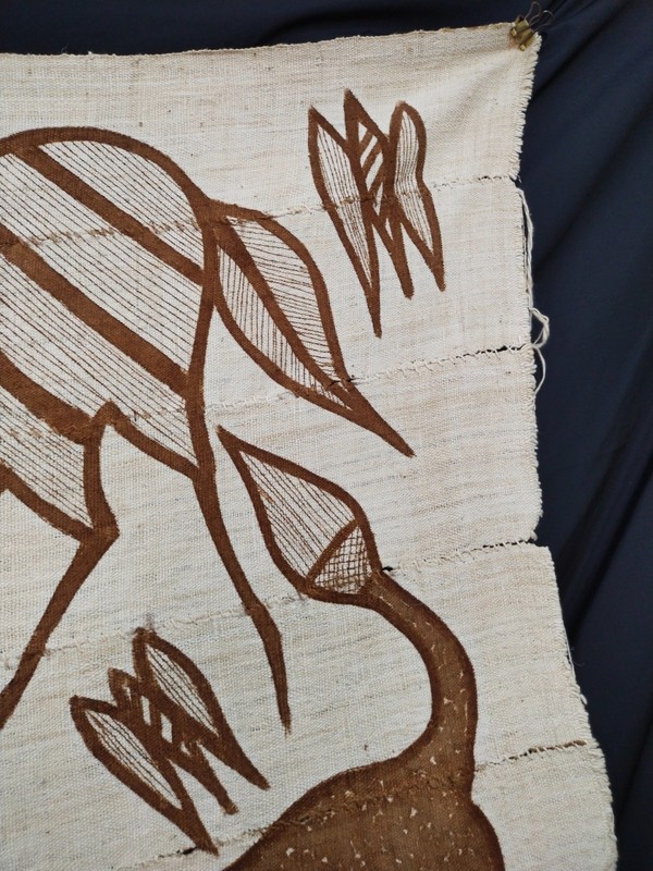 Authentic Vintage Korhogo Cloth – African Tribal Mud Cloth Textile Art A24 gallery