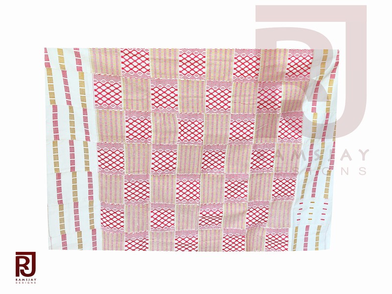 Asante Handwoven Kente Cloth Ashanti Kente Ghana Kente Woven Art Cloth 6 yards