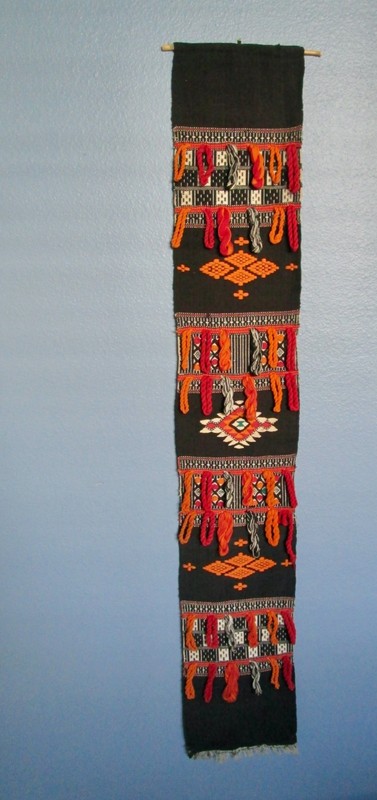 Home Decor, wall hanging,single multicolor weaved band of blanket Djerma niger