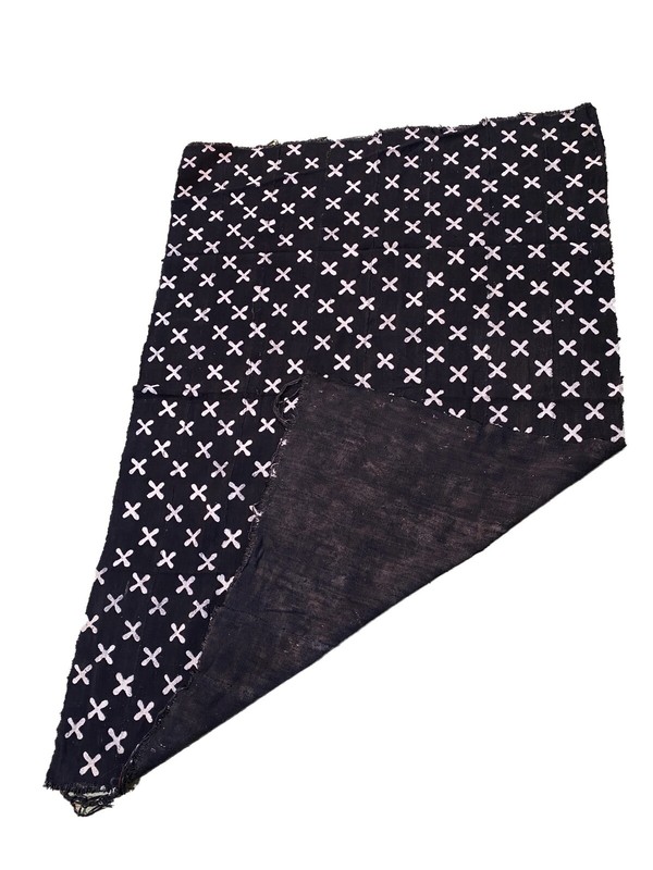 African Black and White Mud Cloth Textile / Blanket Mali 61" by 42" gallery