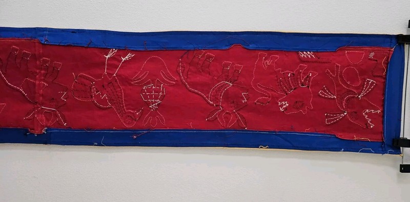 Vtg Abomey Benin Applique Banner Wall hanging African Textile Tapestry gallery