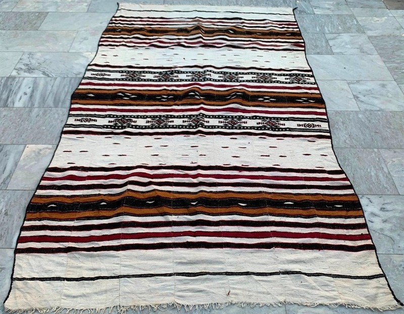 Vintage African Fulani Blanket Handmade Fulani Wedding Hanging Tent Mali 4×8 ft