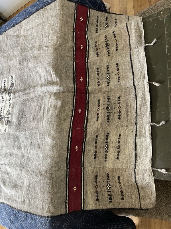 ANTIQUE MALIAN MALI FULANI WEDDING BLANKET WEST AFRICA LRG Camel Hair 51” X 96” gallery