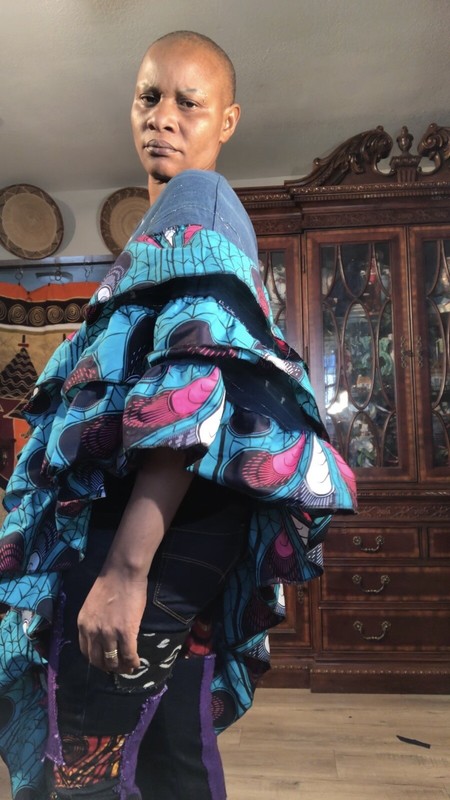 Cape Indigo Mudcloth In Deep Blue & Ankara gallery