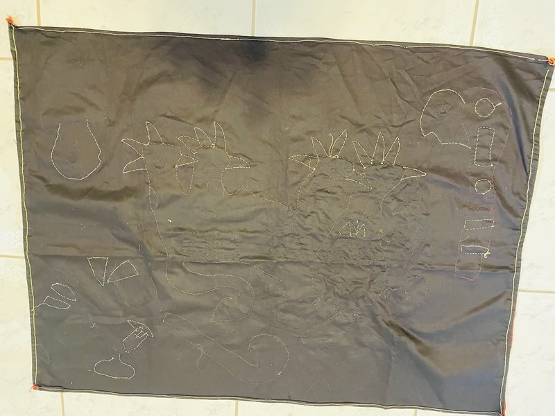 Vintage-West Africa-FON Appliqué-Avotita Lion King Patchwork-textile Tapestry gallery