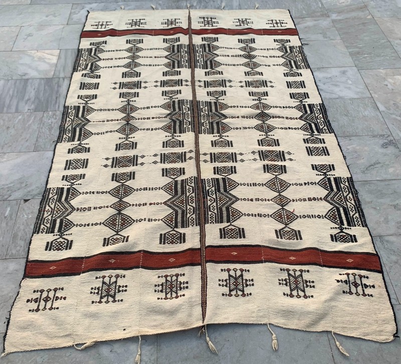 Vintage African Fulani Blanket Handmade Fulani Wedding Hanging Tent Mali 5×7 ft