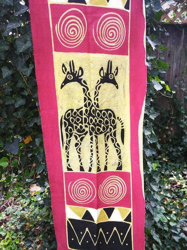 African hand painted Zimbabwe batik/table runner gallery