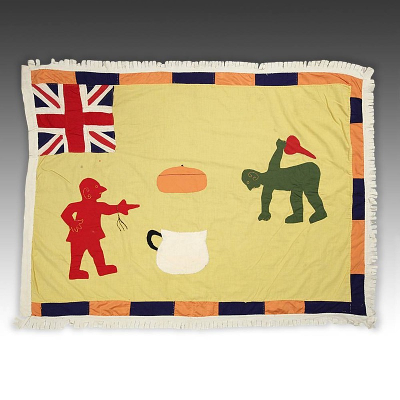 FRANKAA ASAFO MILITARY WARRIOR FLAG COTTON APPLIQUE FANTE GHANA WEST AFRICA