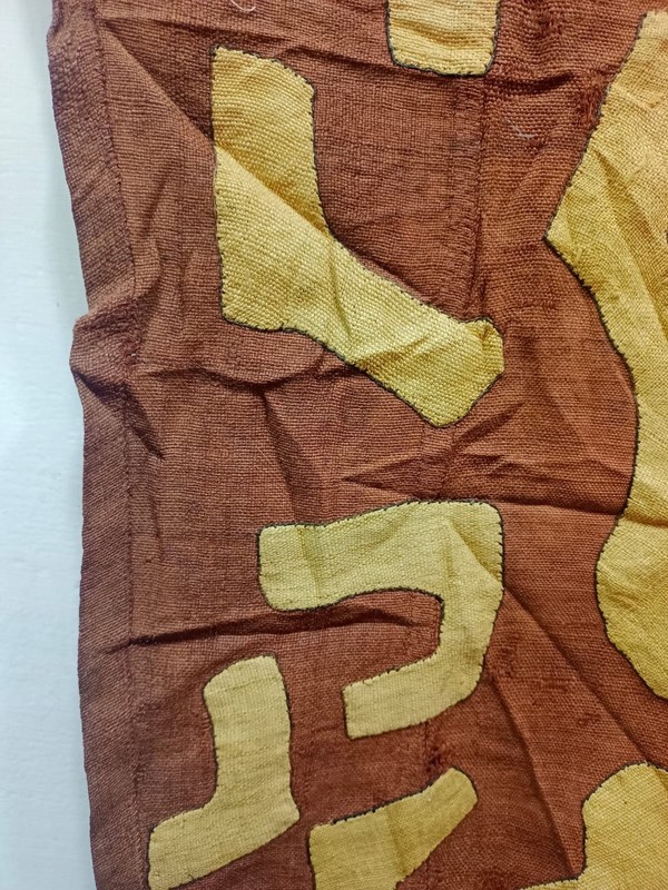 Antique Rare Collectible Hand Woven Traditional African Raffia Congo Textile gallery