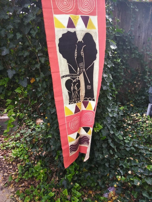 African hand painted Zimbabwe batik/table runner gallery