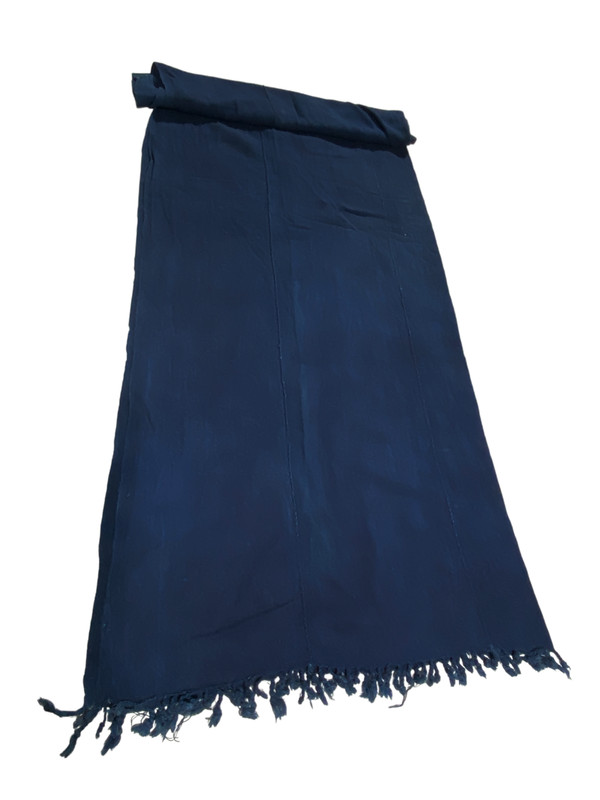 #5098 Fine Plain Indigo Cloth - Mossi Tribe Burkina Faso 60 " H x 62 " W gallery