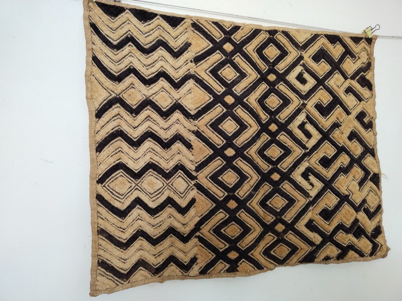 Vintage African kuba raffia clothes congo hand woven traditional item627