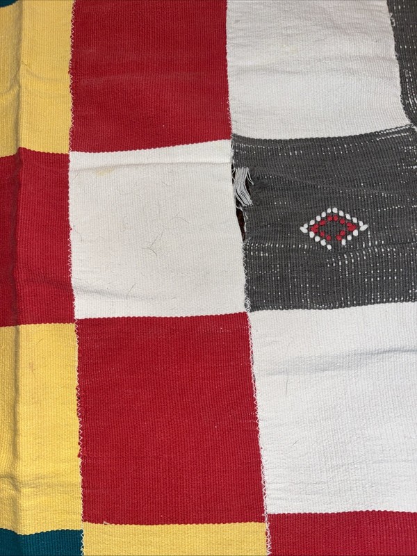 Vtg West African Kente Cloth Hand-woven Textile gallery