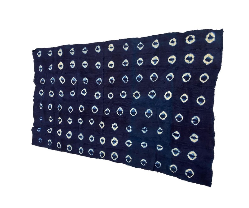 #7160 Fine Plain Indigo Cloth - Mossi Tribe Burkina Faso 67" H by 40" W gallery