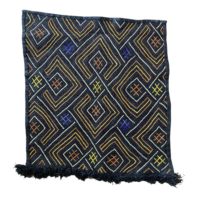 Genuine Kuba Cloth African Textile Tapestry | Congo DRC Raffia Cloth Fabric