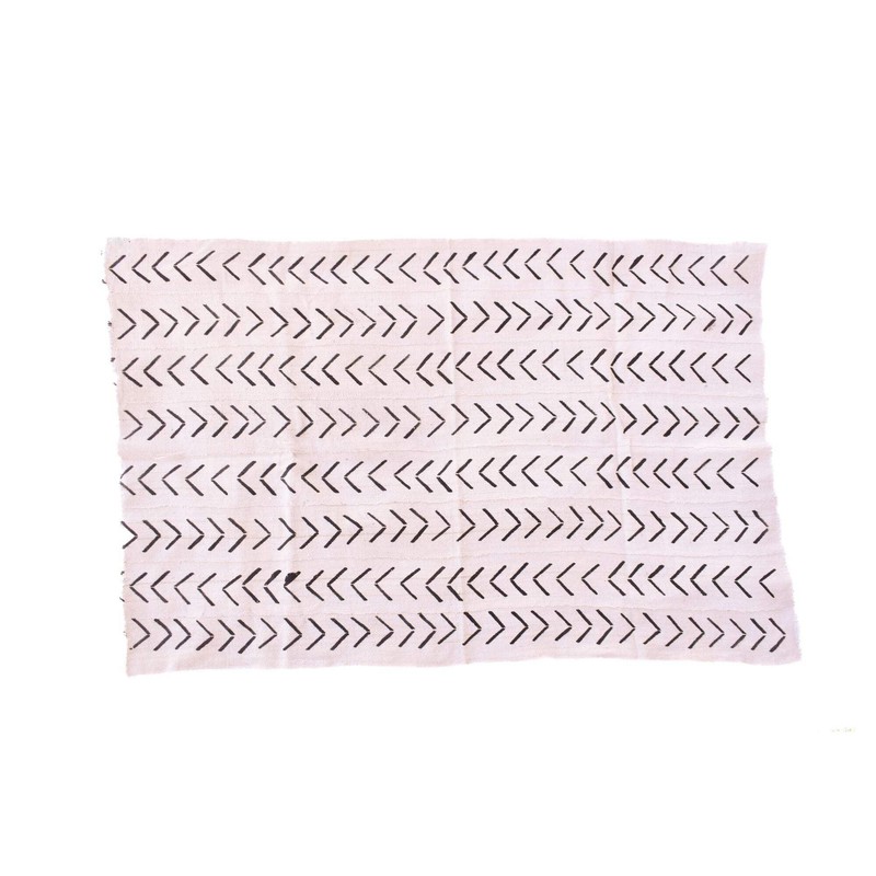 White Mudcloth Textile Mali 60x39 Inch gallery