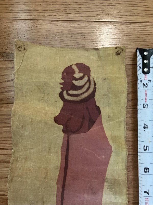 African Batik Wax Cloth Print Wall Hanging Woman 36” X 6” gallery