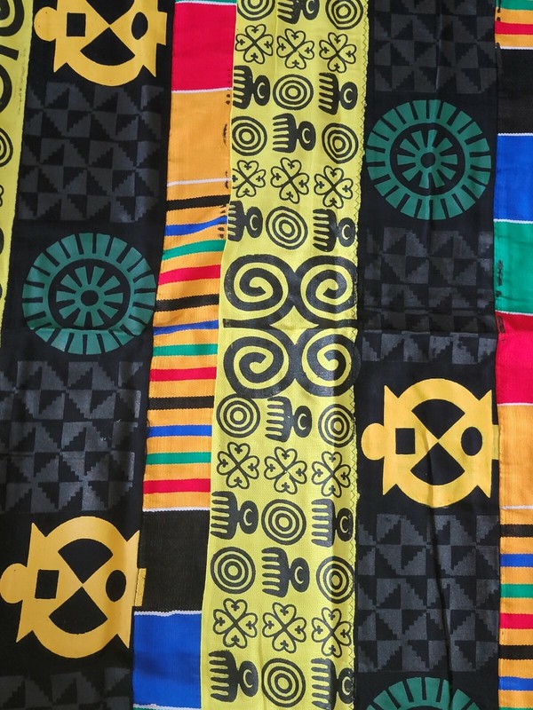 New African Kente Cloth Ghana handwoven textile Art Home decor 6 feet × 10 feet gallery