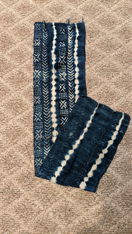AFRICAN ORIGINAL HANDMADE COTTON TEXTILE STRIPWOVEN FABRIC WRAP DOGON NECK SCARF gallery