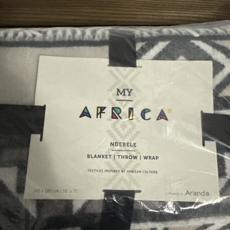 ARANDA My AFRICA NDEBELE THROW BLANKET WRAP 55" X 71" SOFT NEW gallery