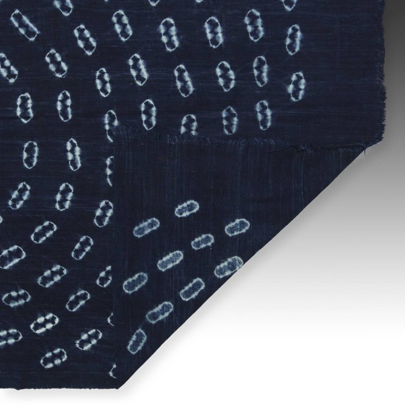 WOMAN'S WRAP SKIRT MOSSI INDIGO HAND DYE COTTON BURKINA FASO W. AFRICA 20TH C gallery