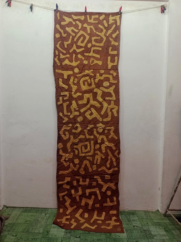 Antique Rare Collectible Hand Woven Traditional African Raffia Congo Textile