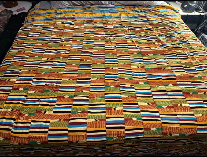 K42 Authentic Handmade African Kente Cloth Fabric gallery