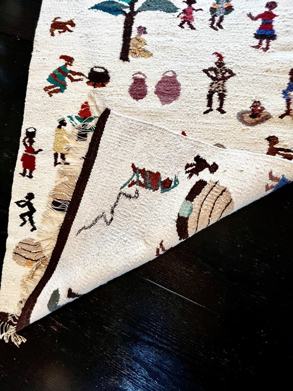 Marjorie Pope-Ellis School of Weaving Wool Rug (54”x27”) Sobantu South Africa gallery