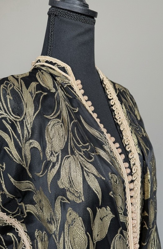 ARCHIVE 1930s Moroccan Kaftan - Skalli Gold Metallic Brocade - Fez Origin gallery