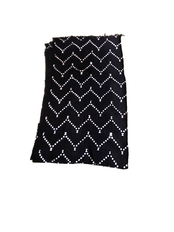 African Black and White Mud Cloth Textile Mali 42" by 66" gallery
