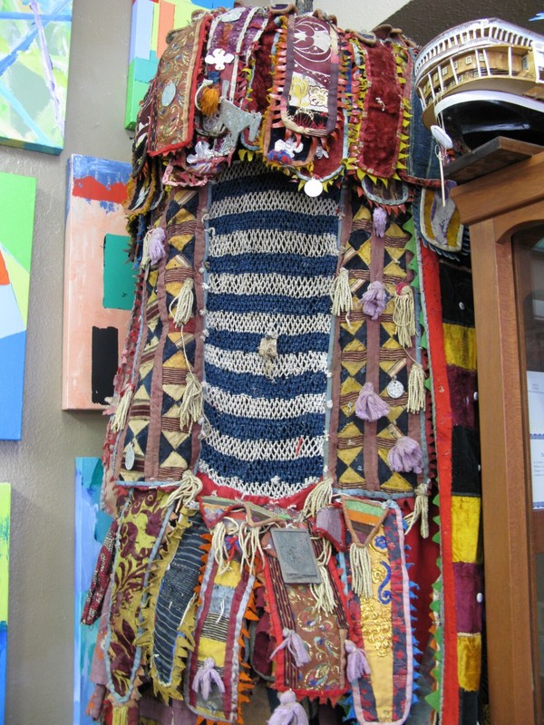 Vintage Yoruba Egungun Ceremonial Dance Costume Textile Headcrest gallery