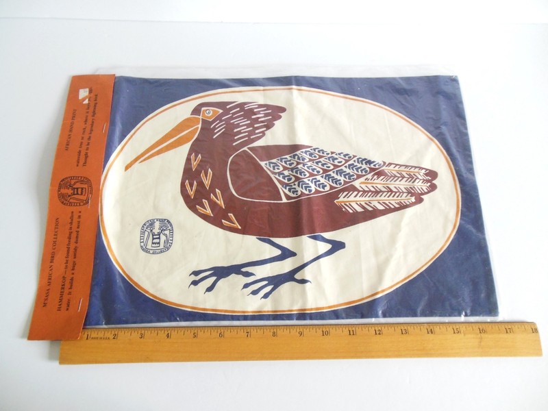 MSASA new African Hand Print Bird Collection Fabric 100% Cotton ~ 16 x 11 NIP gallery