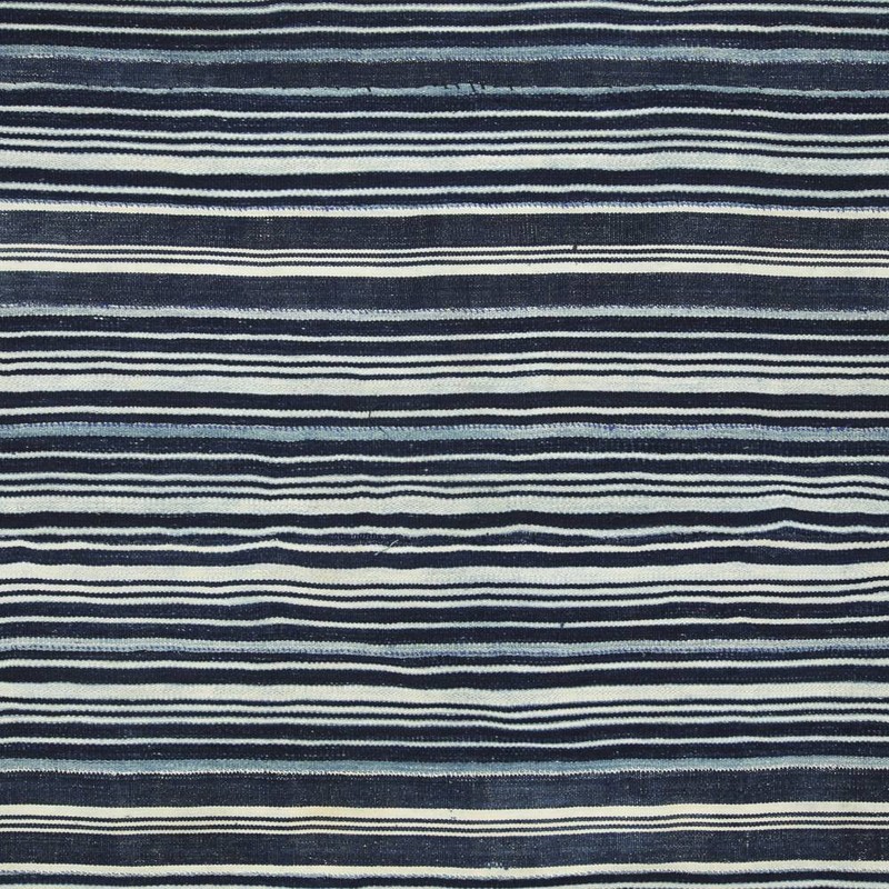 WOMAN'S WRAP SKIRT MOSSI INDIGO HAND DYE COTTON BURKINA FASO W. AFRICA 20TH C gallery