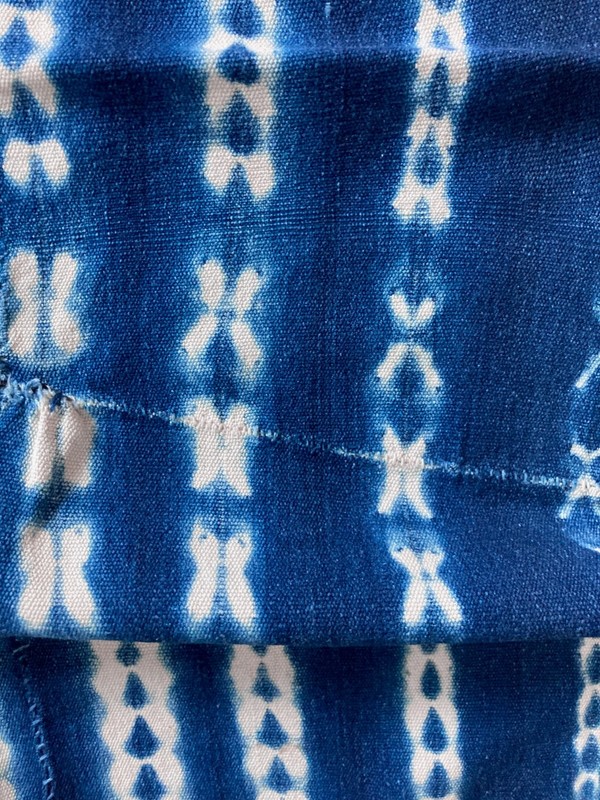 Authentic Vintage African Mudcloth Indigo Textile Boho Shibori Throw / Wrap gallery