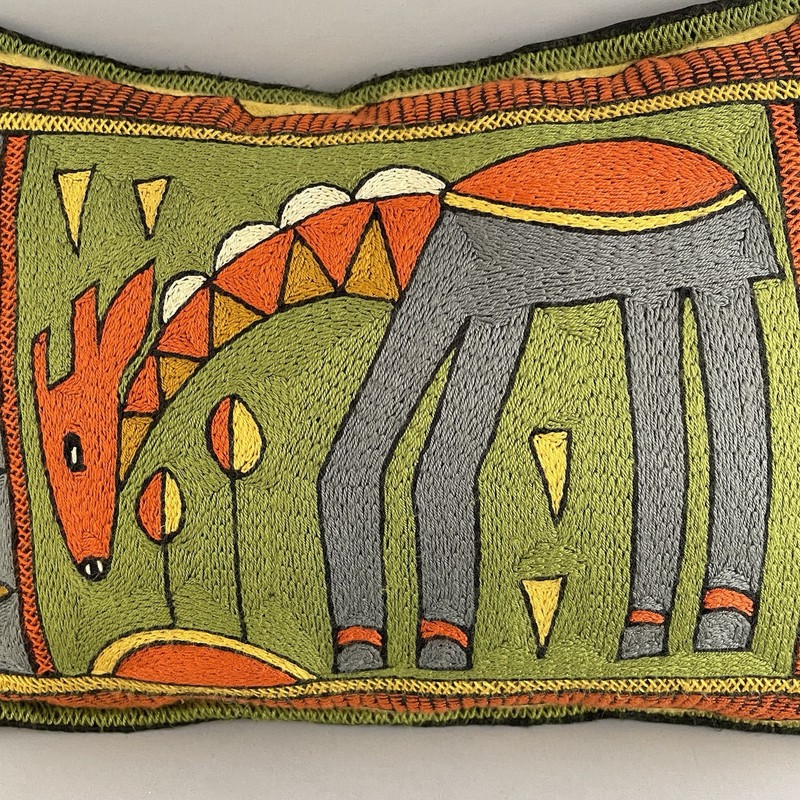 Kaross Embroidered Pillow Giraffe South Africa gallery