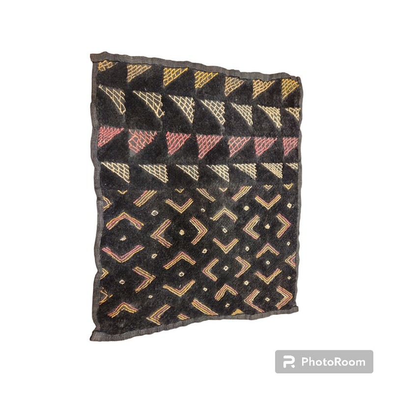 African Kuba Cloth Panel Vintage Hand Tied 25.5″ x 20.5″