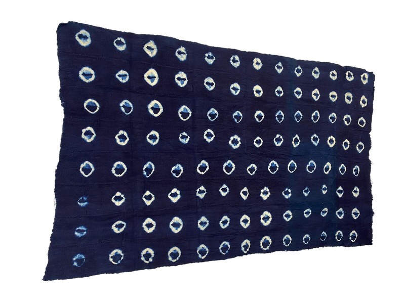 #7160 Fine Plain Indigo Cloth - Mossi Tribe Burkina Faso 67" H by 40" W gallery