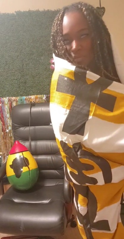 New African Kente Cloth Ghana handwoven textile Art Home decor 6 feet × 10 feet gallery