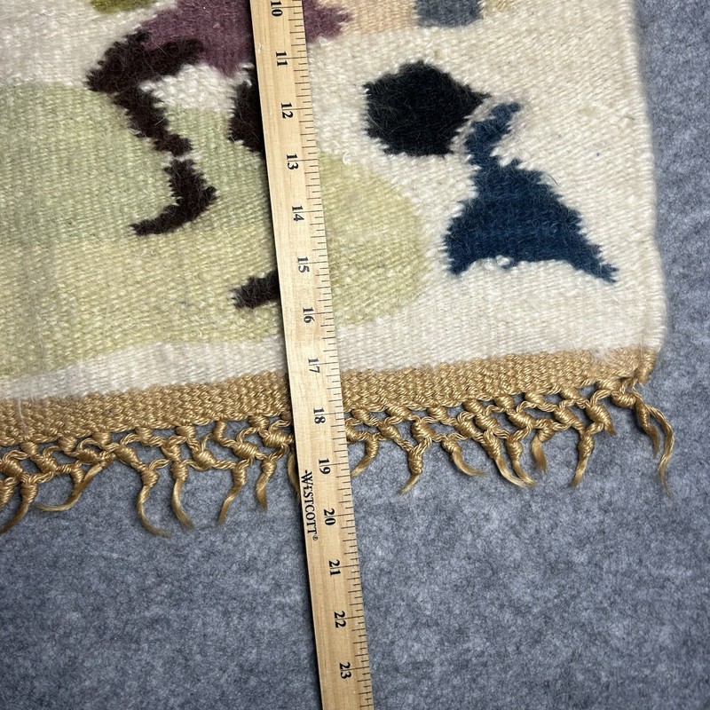 Lesotho Mohair Wool Tribal Handwoven Tapestry 23” X 18” gallery