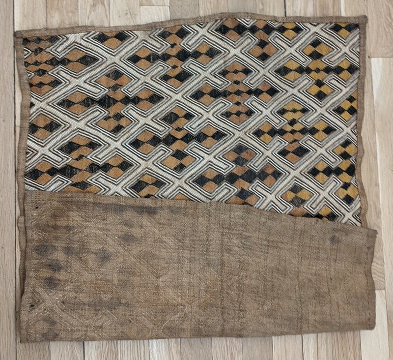 AFRICAN ORIGINAL KUBA RAFFIA CLOTH PANEL TEXTILE CURRENCY KASSAI SHOOWA DRCONGO gallery