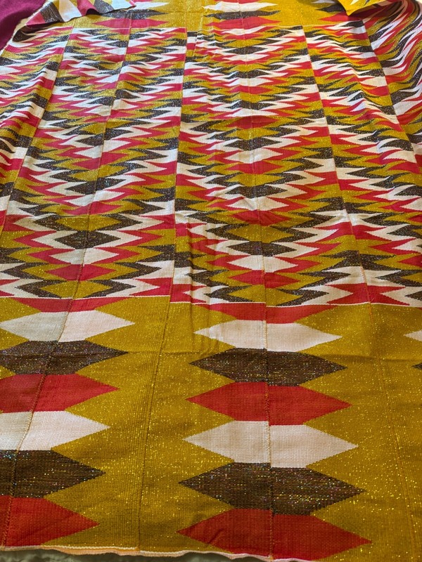 Handwoven Kente 3 x 60”x42” beautiful for dress, robe or stoles