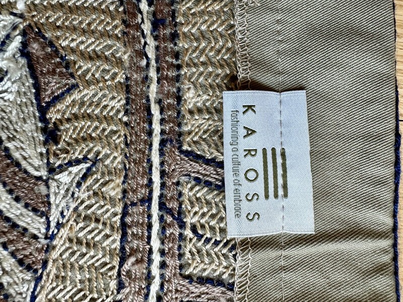 Kaross South African Art Zebra Embroidered Placemat Safari Tapestry NEW gallery