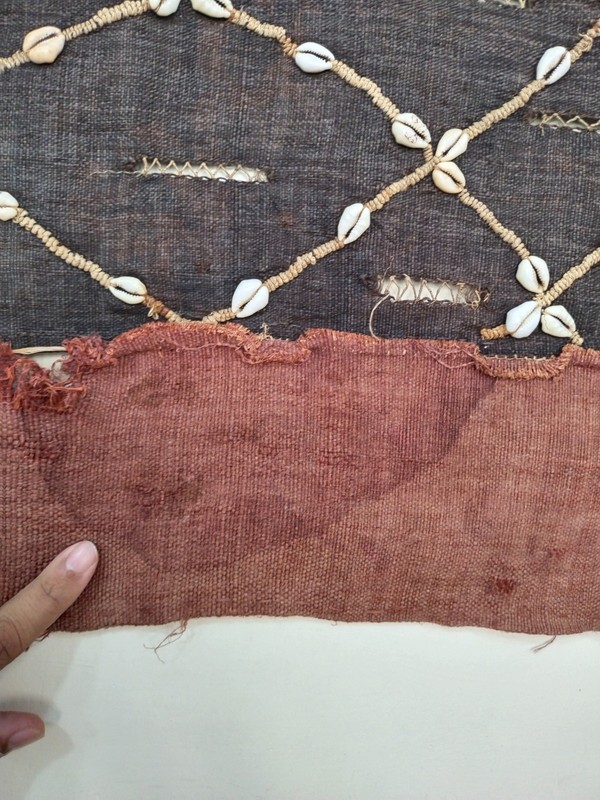 Vintage African Kuba Raffia Cloth Textile – Handwoven Congo Kuba Art A41 gallery