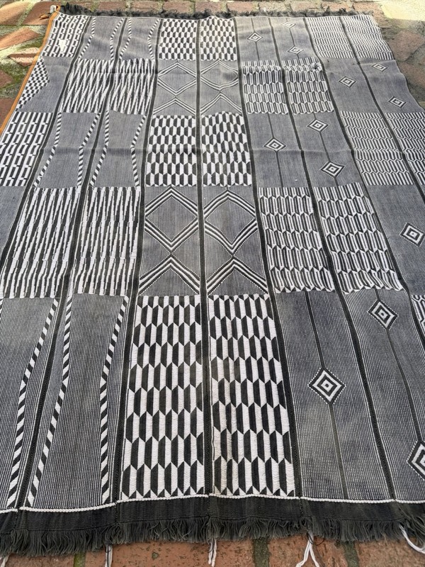 Vintage African Baule Mudcloth Textile Throw Rug 61” L x 44” W Textile | No. 167 gallery