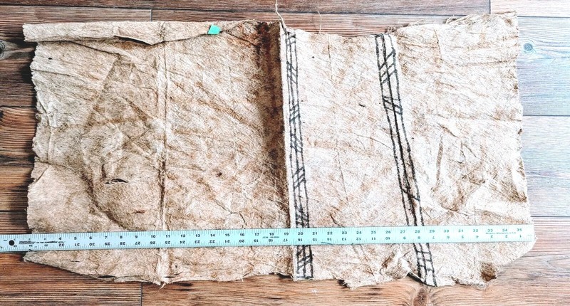VERY RARE AFRICAN M’BUTI PYGMY NATIVE PAINTING TEXTILE BARK LOIN CLOTH DR CONGO