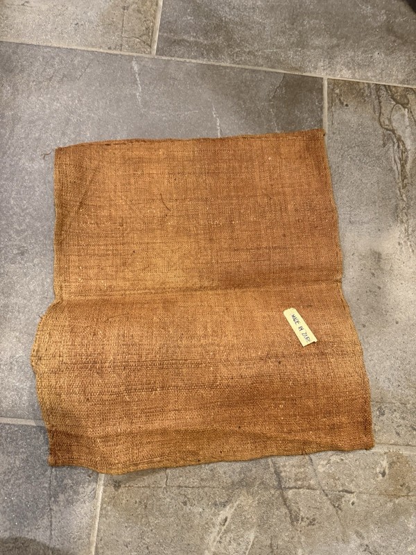 Antique African Kuba Cloth Panel Geometric Raffia Textile 14x16” Zaire gallery