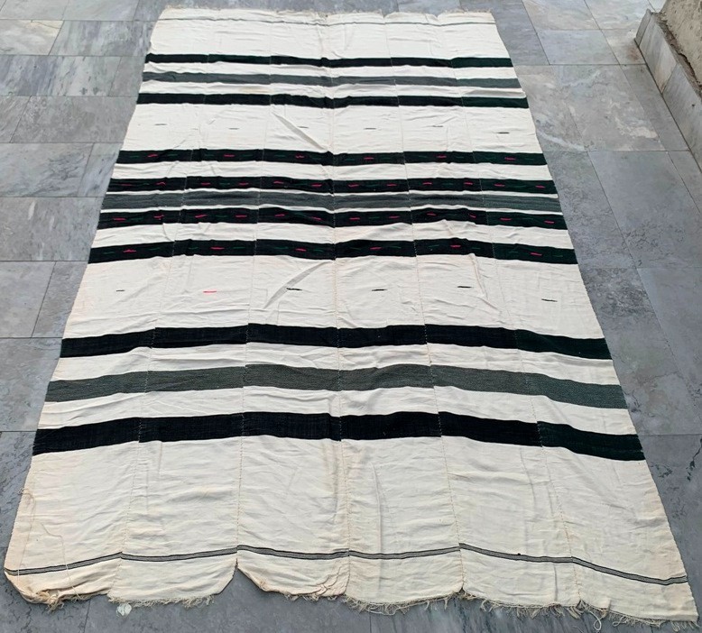 Vintage African Fulani Blanket Handmade Fulani Wedding Hanging Tent Mali 5×8 ft