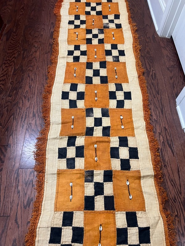 genuine 9 feet African (Congo) Kuba Raffia cloth fabric, natural woven handmade gallery