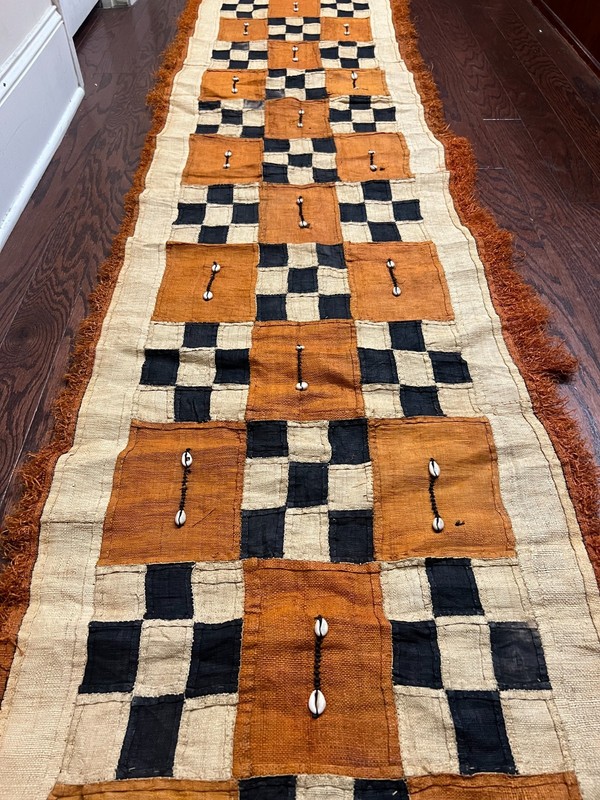 genuine 9 feet African (Congo) Kuba Raffia cloth fabric, natural woven handmade gallery