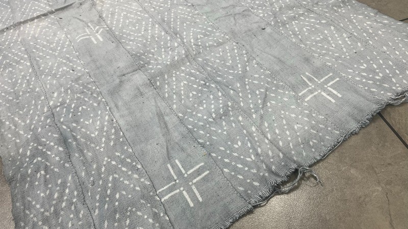Handwoven Bogolanfini Mud Cloth - Authentic Mali African Cotton Textile 42"x60" gallery